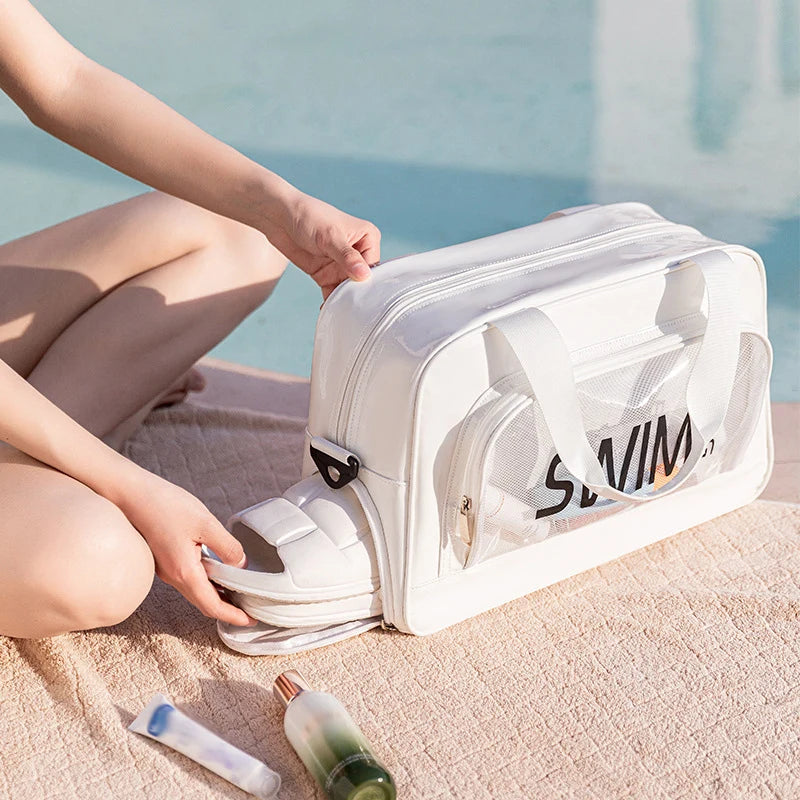 Swimming Climbing Beach Bag Shoes Pocket Outdoor Travel Trip Washing Communting Handbag Dry Wet Summer Clear Luggage Gym Bags