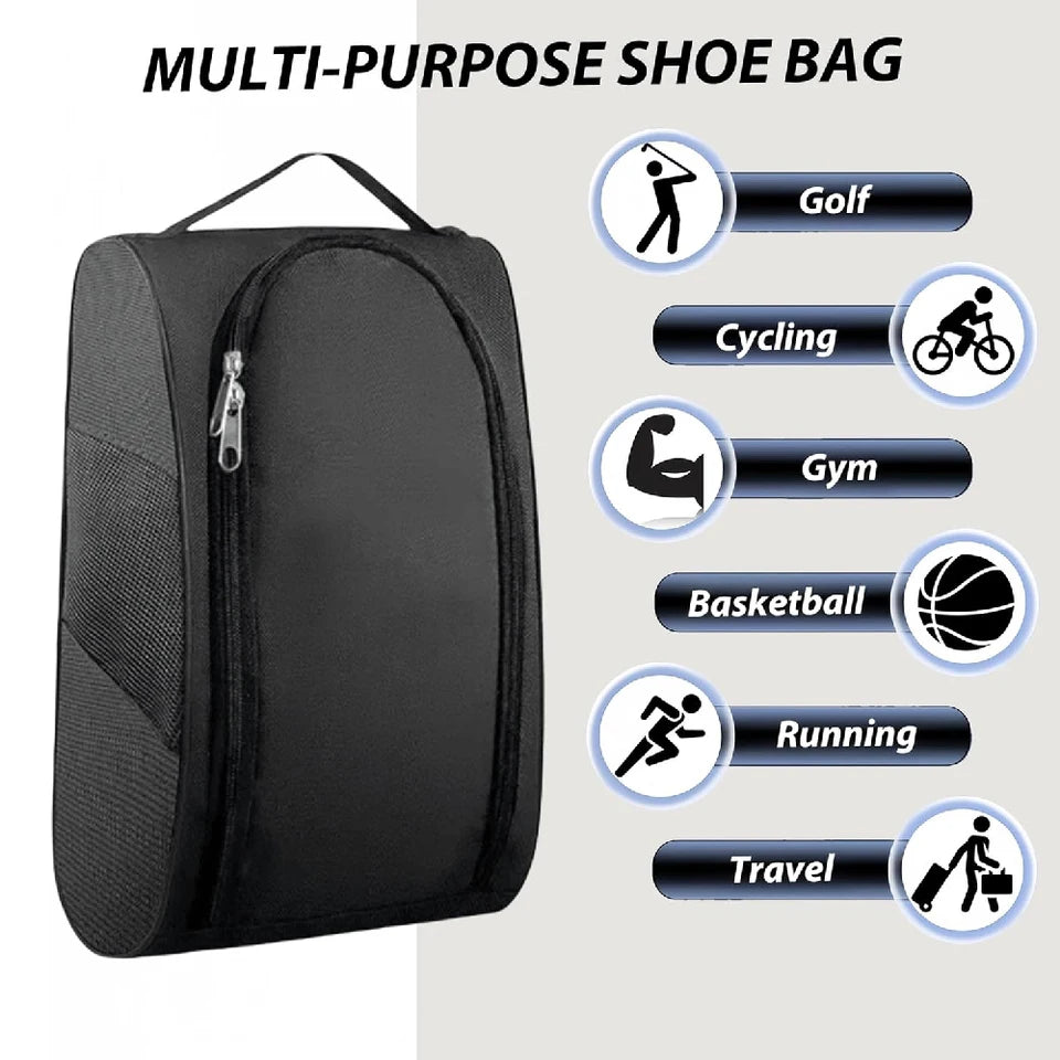1PCS Sport Shoes Bag Golf Shoe Bag, Shoes Storage Organizer with Zipper Closuren for Outdoor, Sports, Golf, Travel, Gem