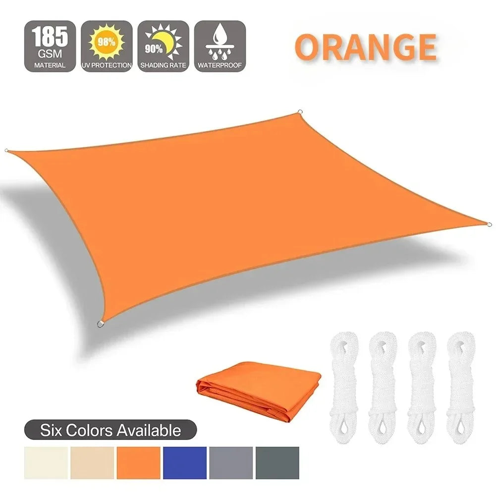 2x3/3x4/4x5/5x6M Sun Shade Sail Waterproof Outdoor Square Rectangle Garden Patio UV Block Party Canopy Pool Camp Awning Shelter