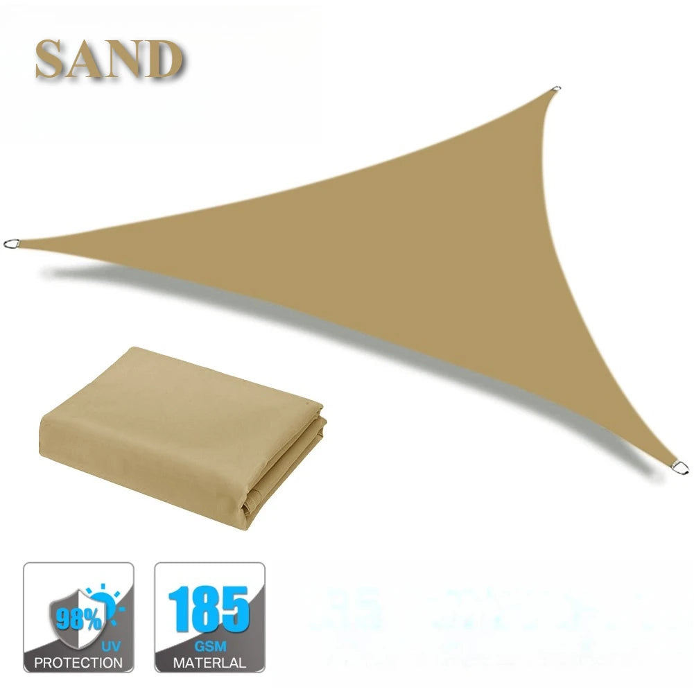 Waterproof Garden Shade Sail Right Angle Triangle Garden Canopy with Ropes UV Block Patio Sunshade Sunscreen Awnings Sun Shelter