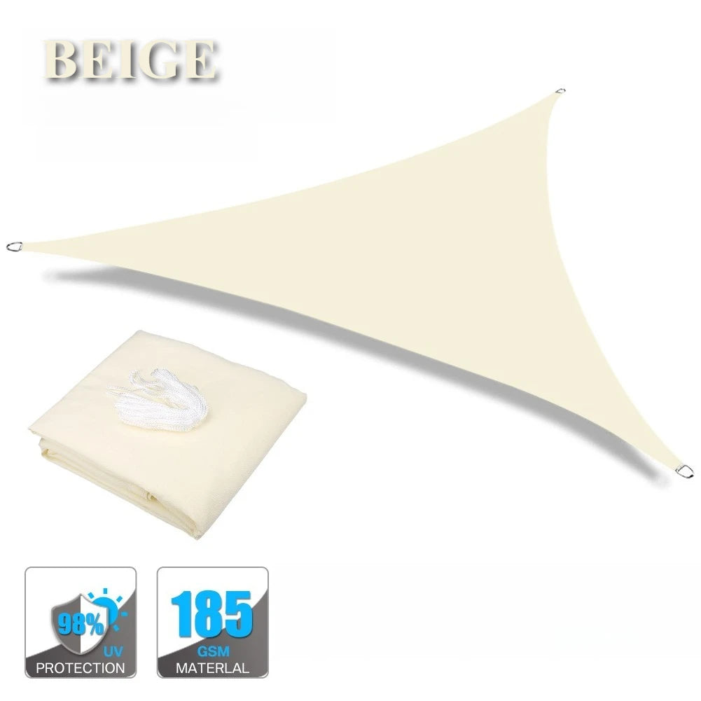 Waterproof Garden Shade Sail Right Angle Triangle Garden Canopy with Ropes UV Block Patio Sunshade Sunscreen Awnings Sun Shelter