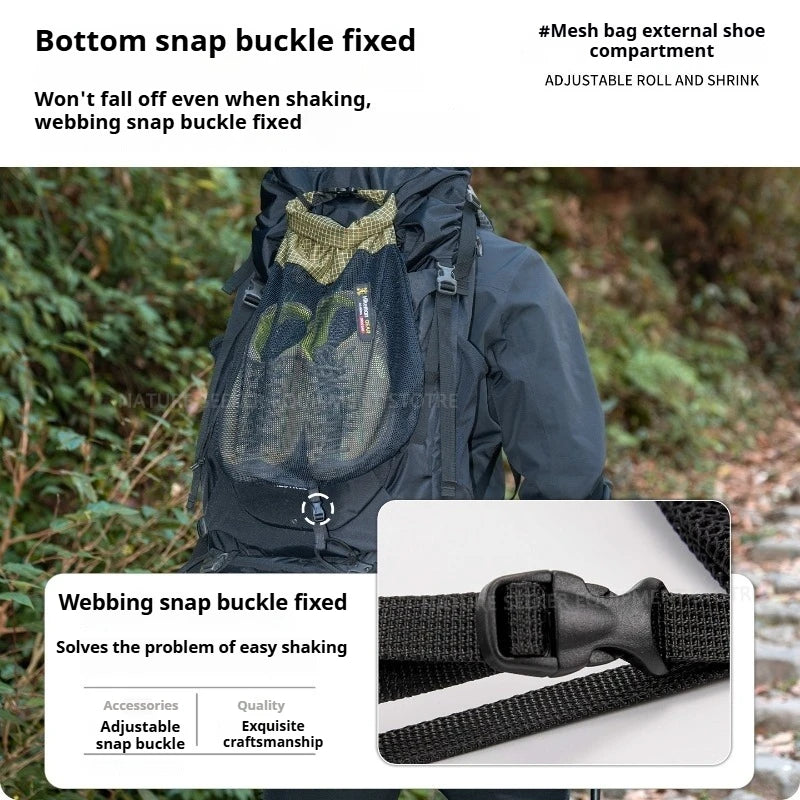HIKEMAN Adjustable Shoe Bag Large Capacity Lightweight Storage Pouch for Outdoor Travel Hiking River Trekking Gear