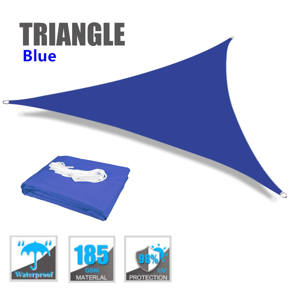 Waterproof Garden Shade Sail Right Angle Triangle Garden Canopy with Ropes UV Block Patio Sunshade Sunscreen Awnings Sun Shelter