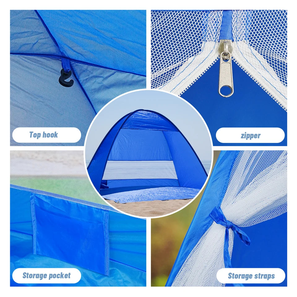 Pop-up beach tent,with handbag - compact folding design, suitable for outdoor camping,picnicking, and travel