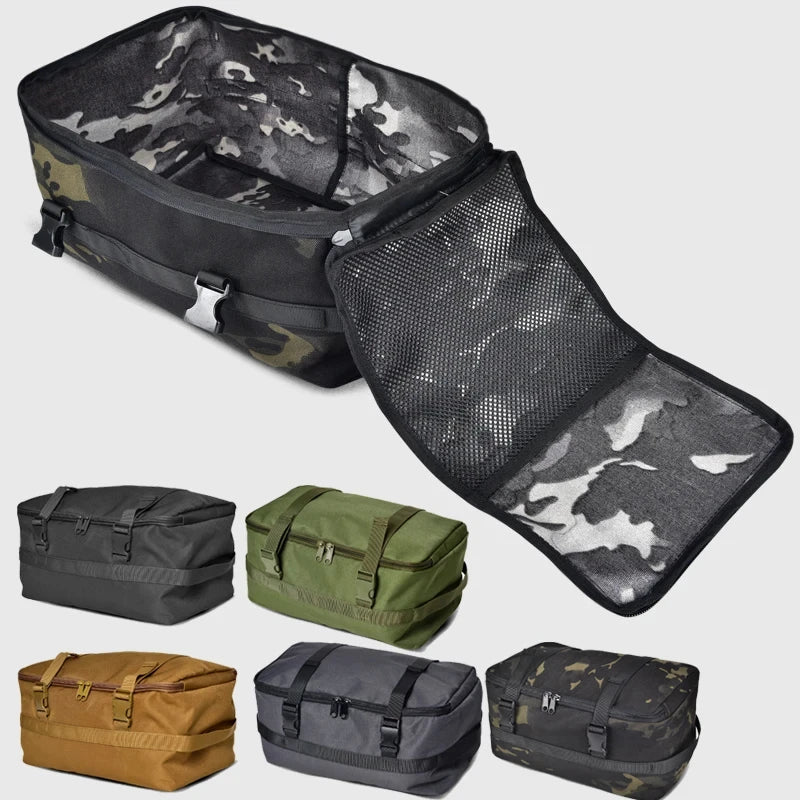 Tactical Shoes Storage Bag Hiking Cycling Handbag Outdoor Camping Picnic Bags Stove Carry Pack Portable Sorting Mounting Pouch