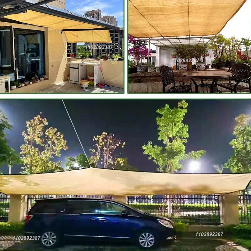 Summer Sunshade Net Garden Room Sunscreen Shading Sails Sun Protection Shading Mesh Outdoor Camping Car Sun Cover Shade Sails