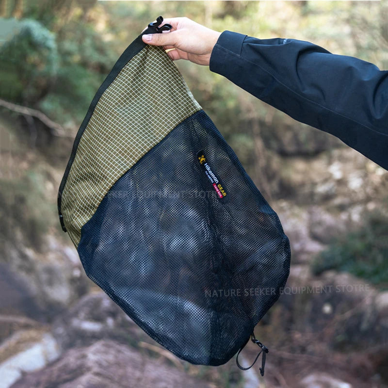 HIKEMAN Adjustable Shoe Bag Large Capacity Lightweight Storage Pouch for Outdoor Travel Hiking River Trekking Gear