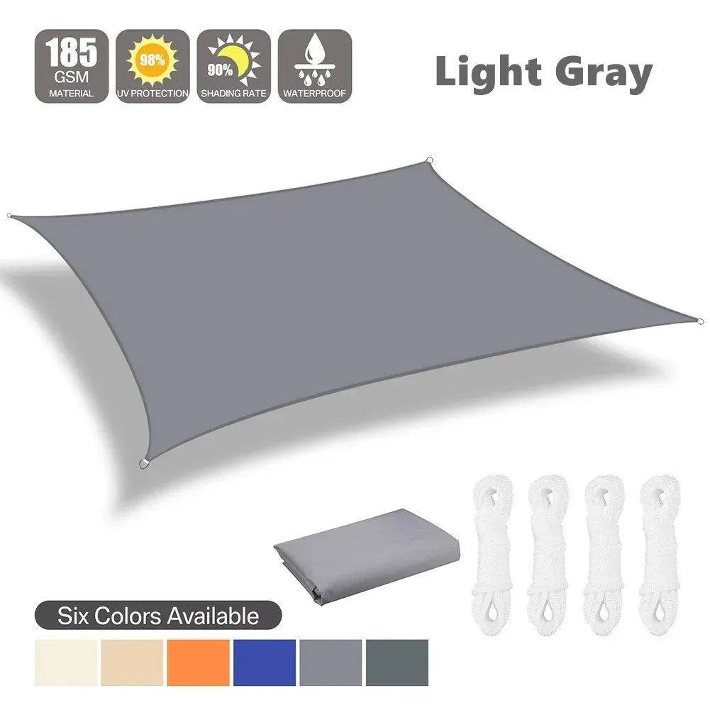 2x3/3x4/4x5/5x6M Sun Shade Sail Waterproof Outdoor Square Rectangle Garden Patio UV Block Party Canopy Pool Camp Awning Shelter