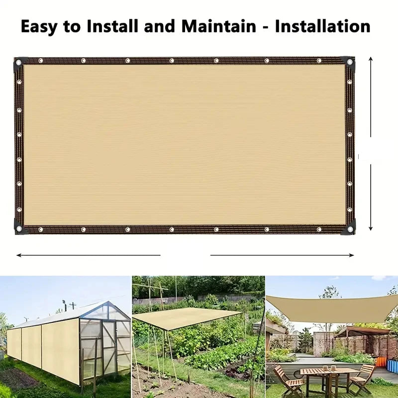 Summer Sunshade Net Garden Room Sunscreen Shading Sails Sun Protection Shading Mesh Outdoor Camping Car Sun Cover Shade Sails