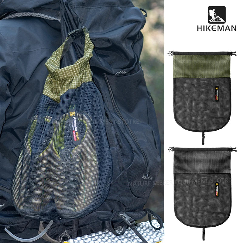 HIKEMAN Adjustable Shoe Bag Large Capacity Lightweight Storage Pouch for Outdoor Travel Hiking River Trekking Gear