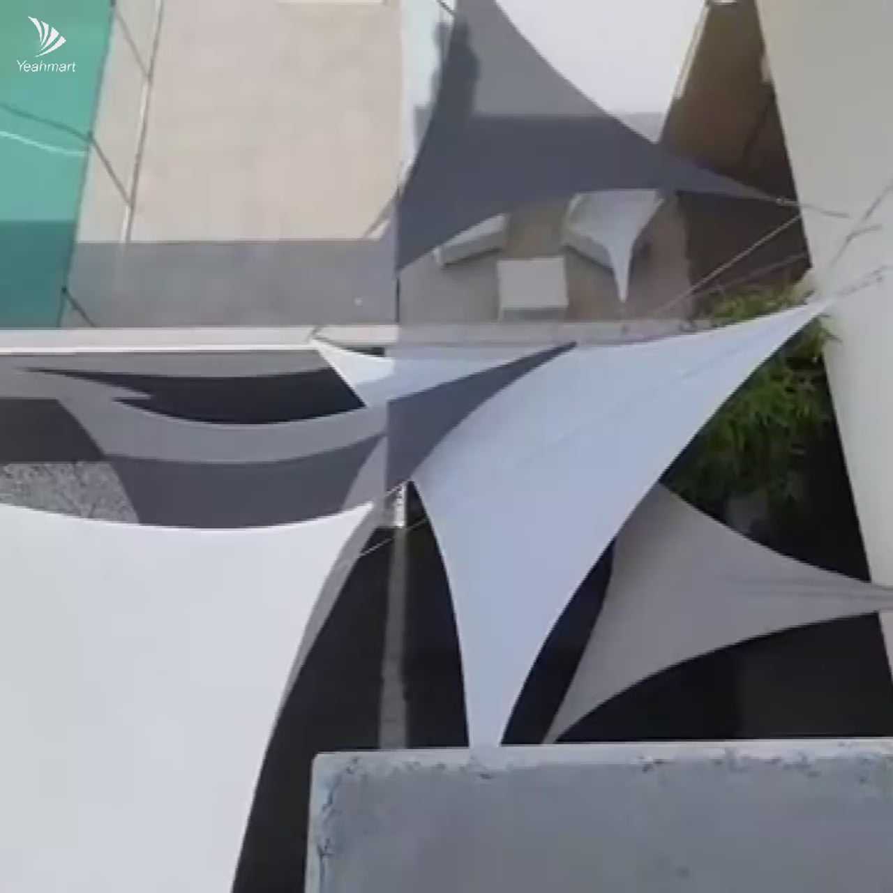 Waterproof Garden Shade Sail Right Angle Triangle Garden Canopy with Ropes UV Block Patio Sunshade Sunscreen Awnings Sun Shelter