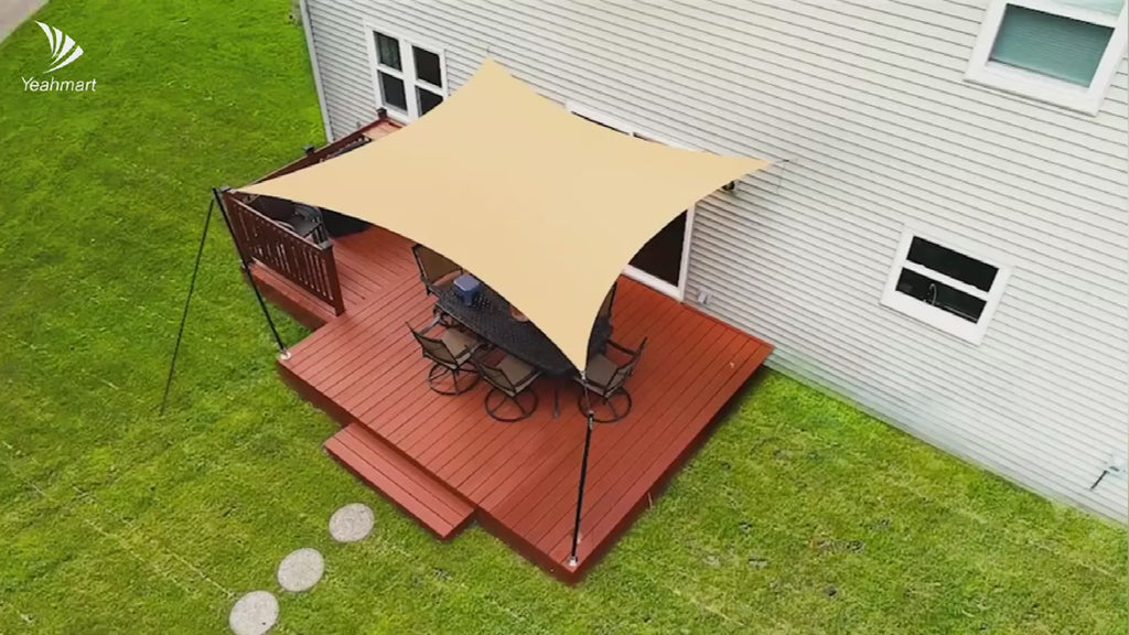 2x3/3x4/4x5/5x6M Sun Shade Sail Waterproof Outdoor Square Rectangle Garden Patio UV Block Party Canopy Pool Camp Awning Shelter
